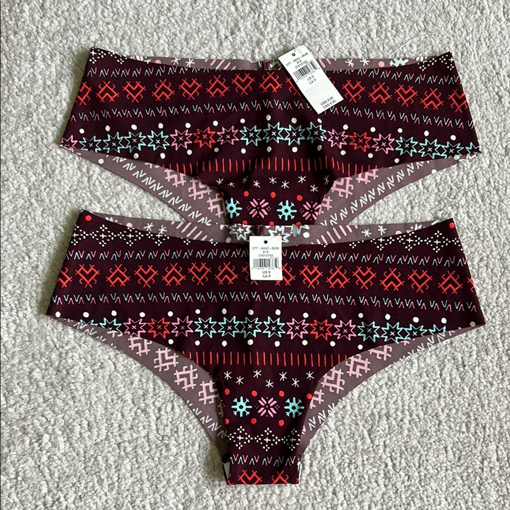 Aerie Smoothz No-Show Cheeky Underwear 2-pack, size S.